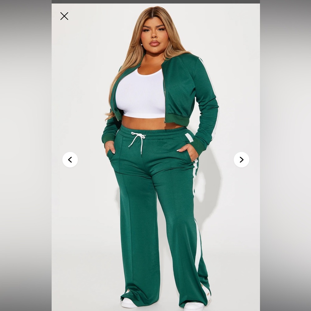 Hanging Out Later Track Pant Set - Hunter